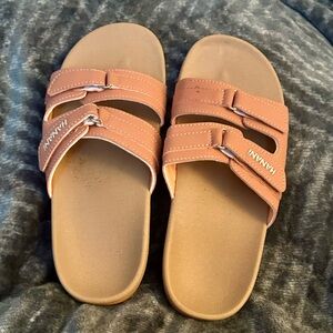 Haani Blush Pink Slide Sandals